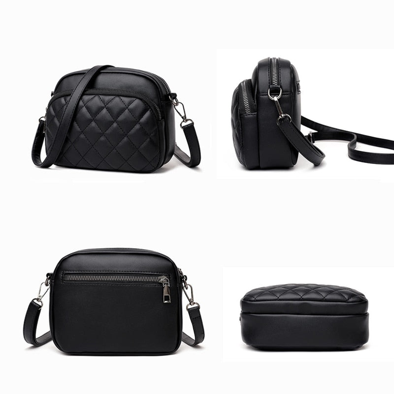 Diamond Lattice Shoulder Bag