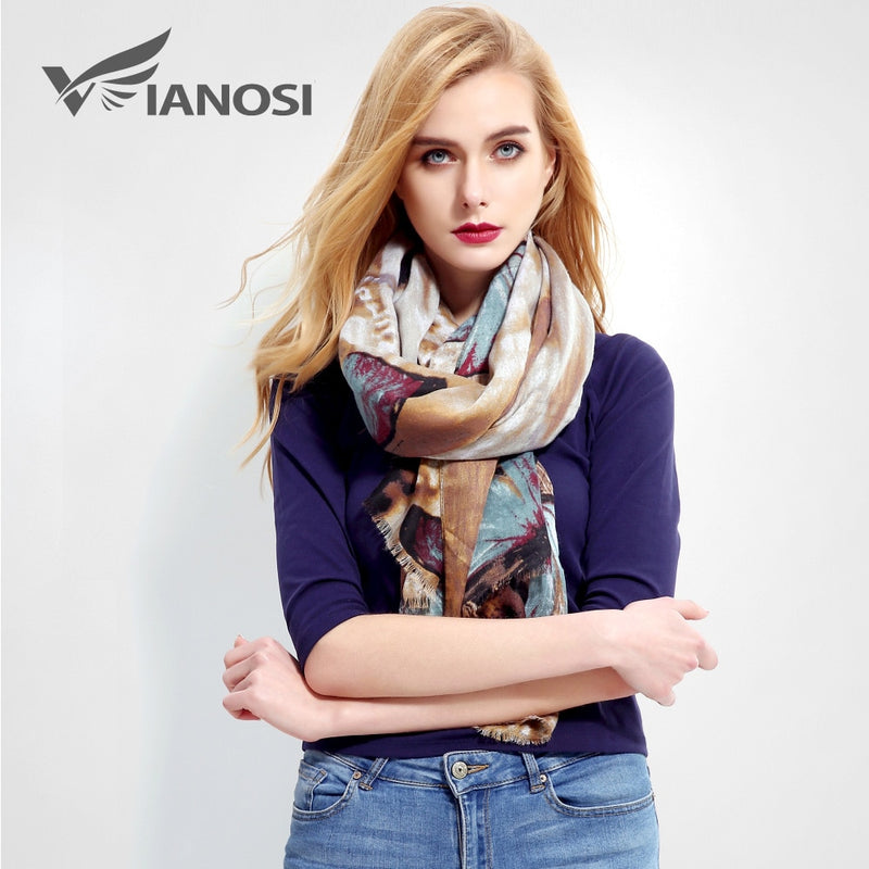 Stylish Multicolor Butterfly Print Scarf