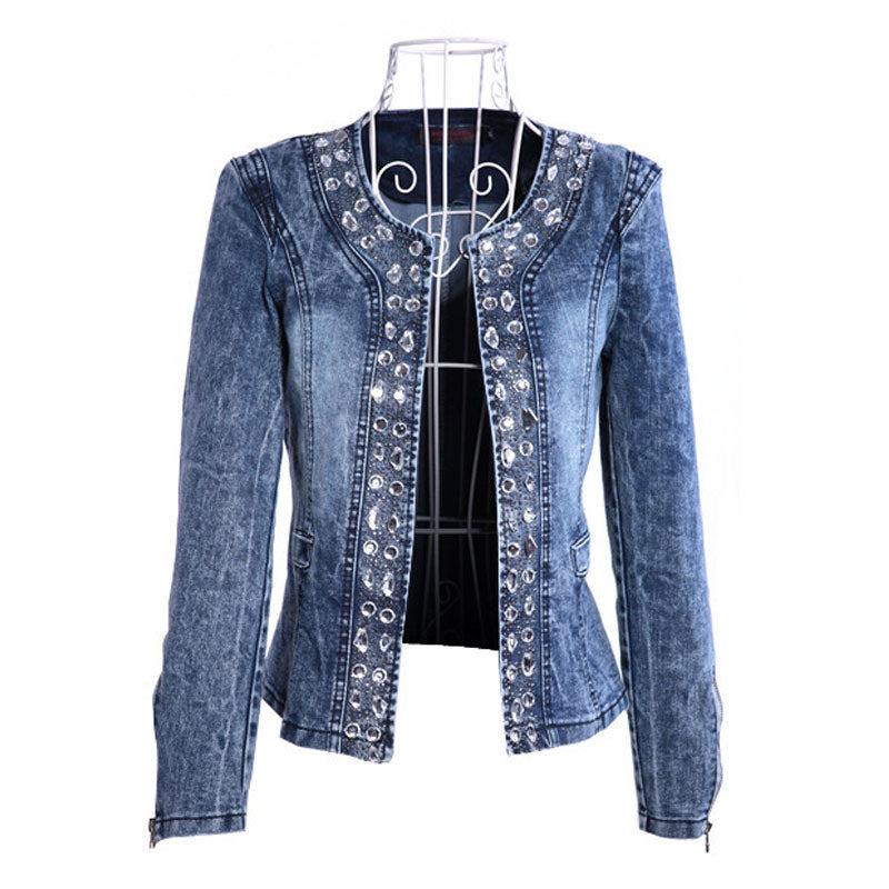 Retro Sequins Denim Jacket