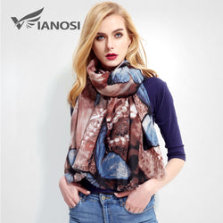 Stylish Multicolor Butterfly Print Scarf