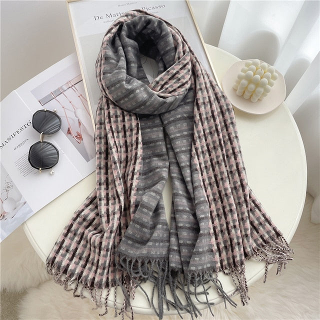 Casual Plaid Scarf