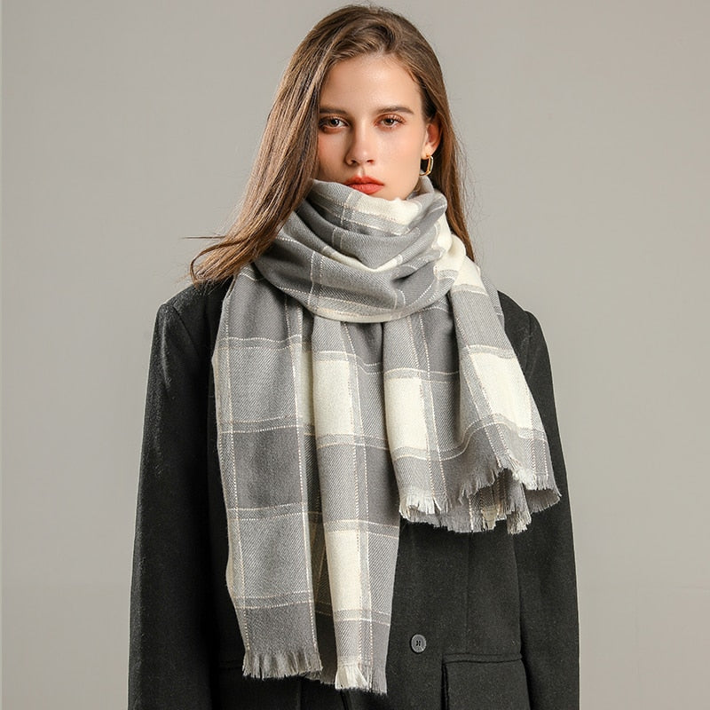 Casual Plaid Scarf