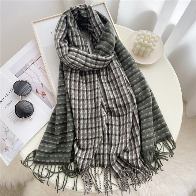 Casual Plaid Scarf