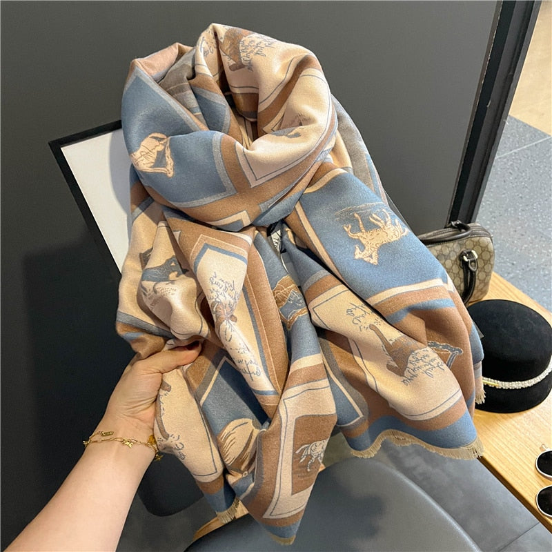 Floral Cashmere Scarf