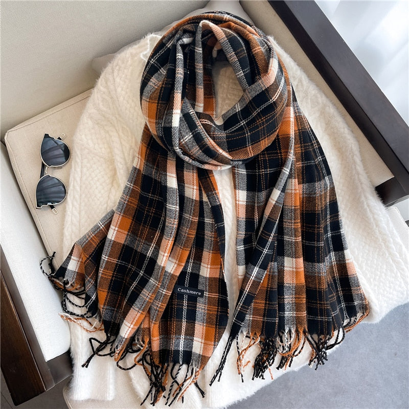 Casual Plaid Scarf