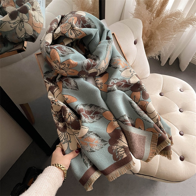 Floral Cashmere Scarf