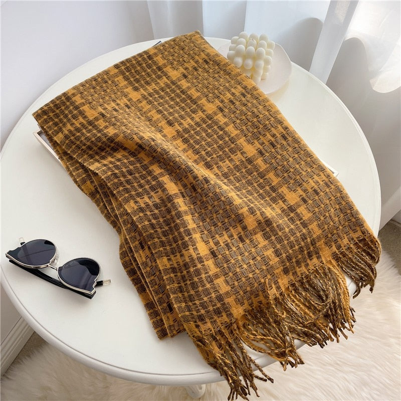 Casual Plaid Scarf