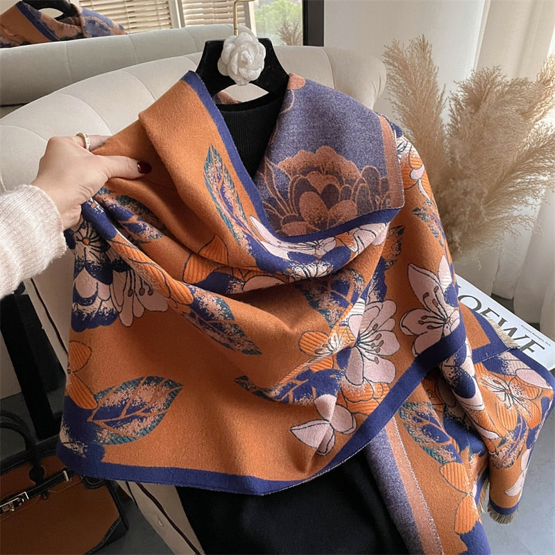 Floral Cashmere Scarf