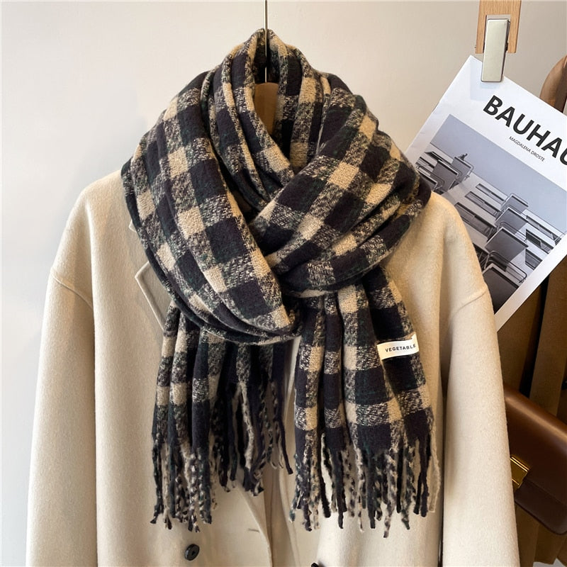 Casual Plaid Scarf