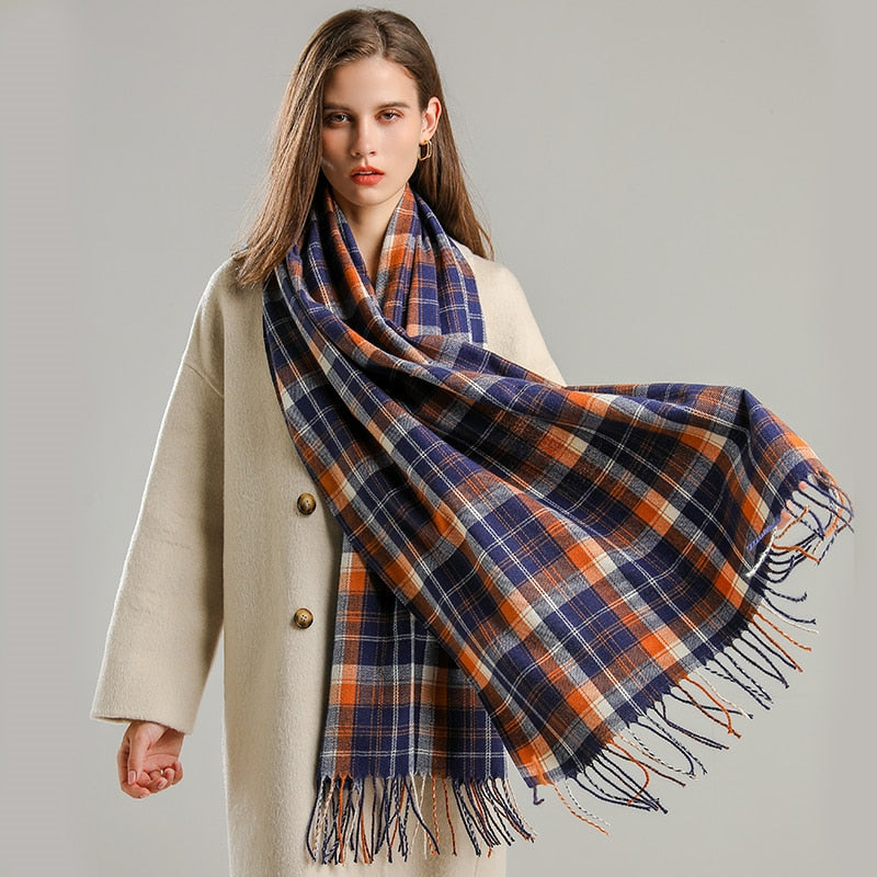 Casual Plaid Scarf