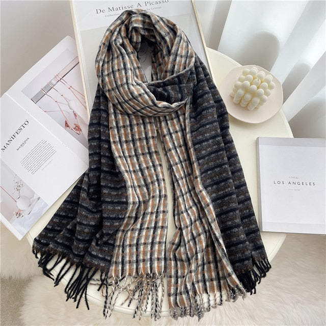 Casual Plaid Scarf