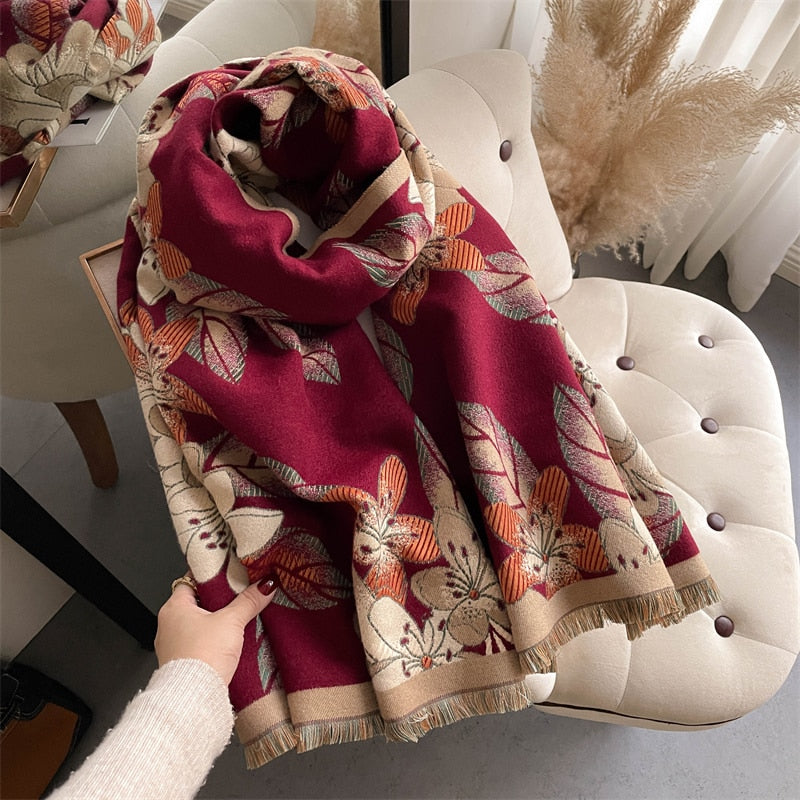 Floral Cashmere Scarf