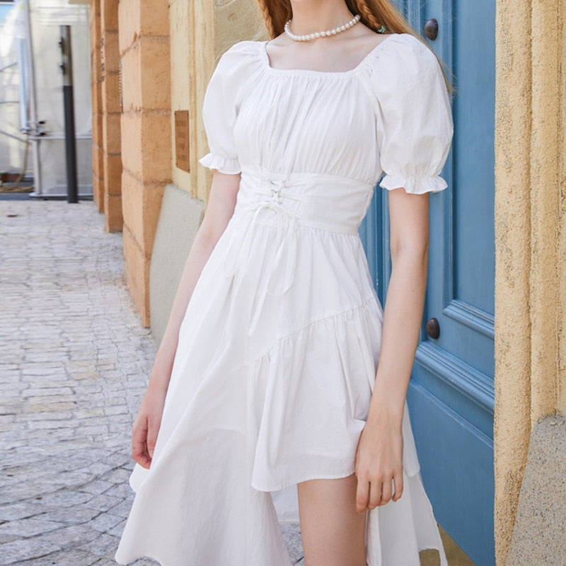 Summer Elegant Vintage White Dress