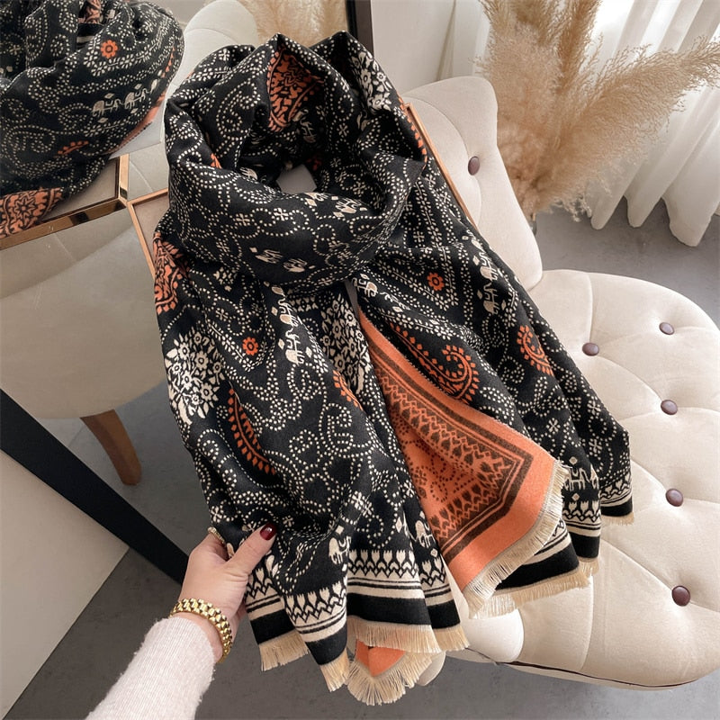 Floral Cashmere Scarf