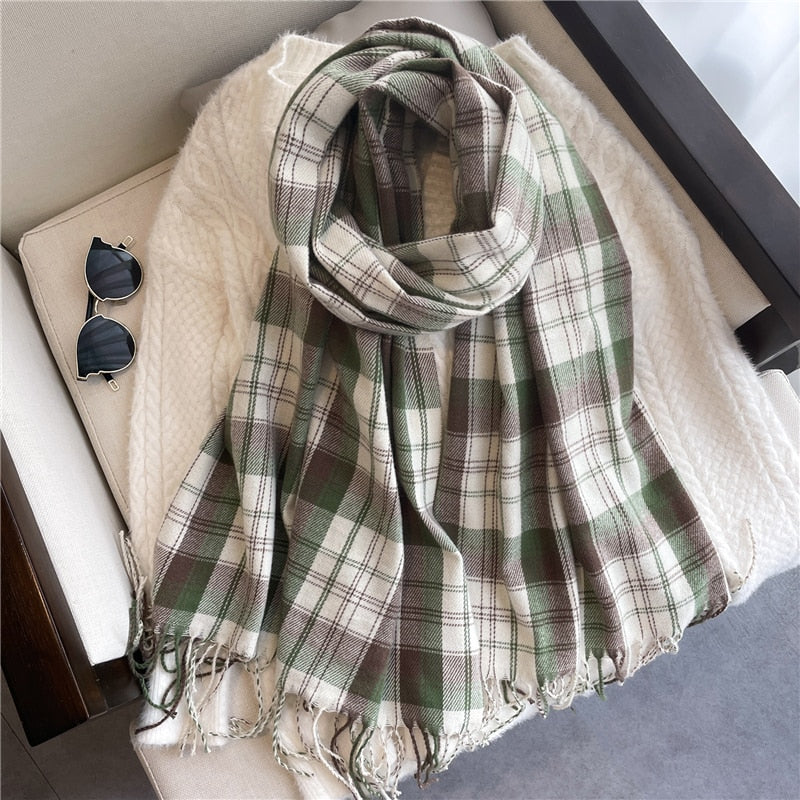 Casual Plaid Scarf