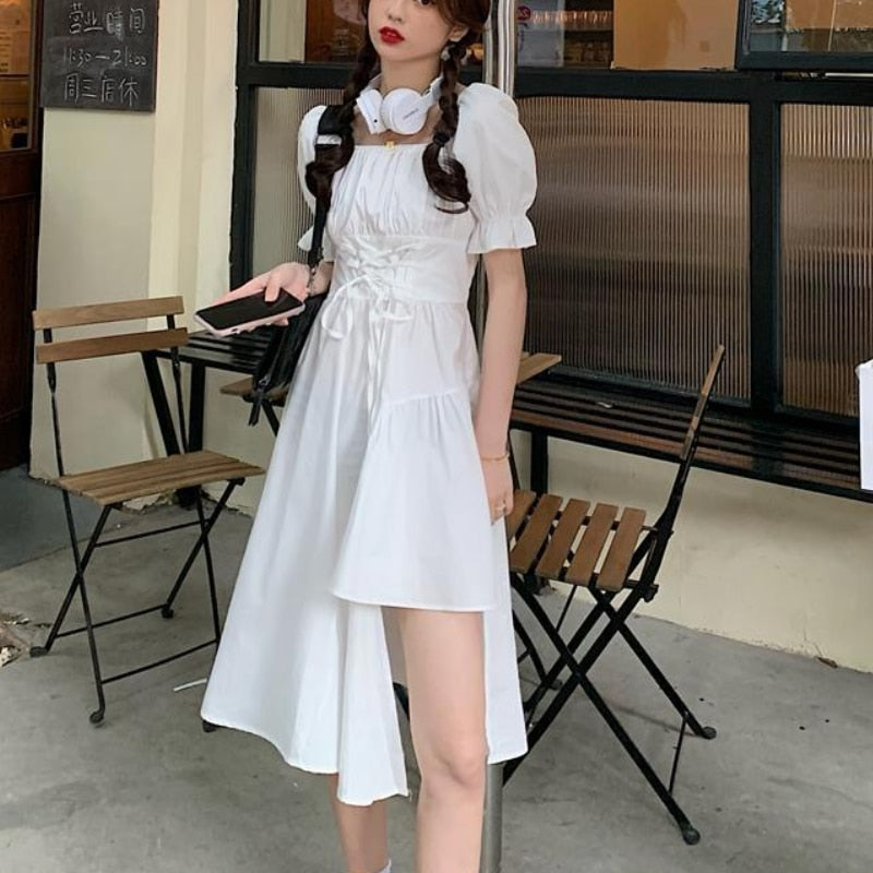 Summer Elegant Vintage White Dress