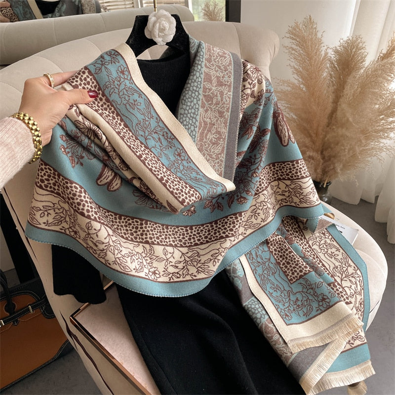 Floral Cashmere Scarf