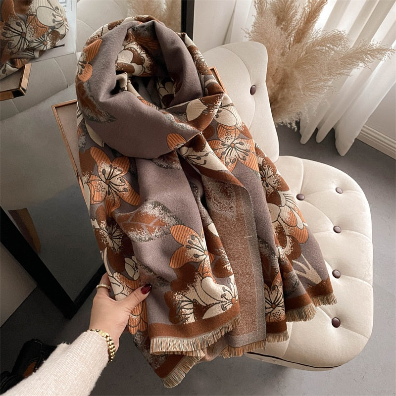 Floral Cashmere Scarf