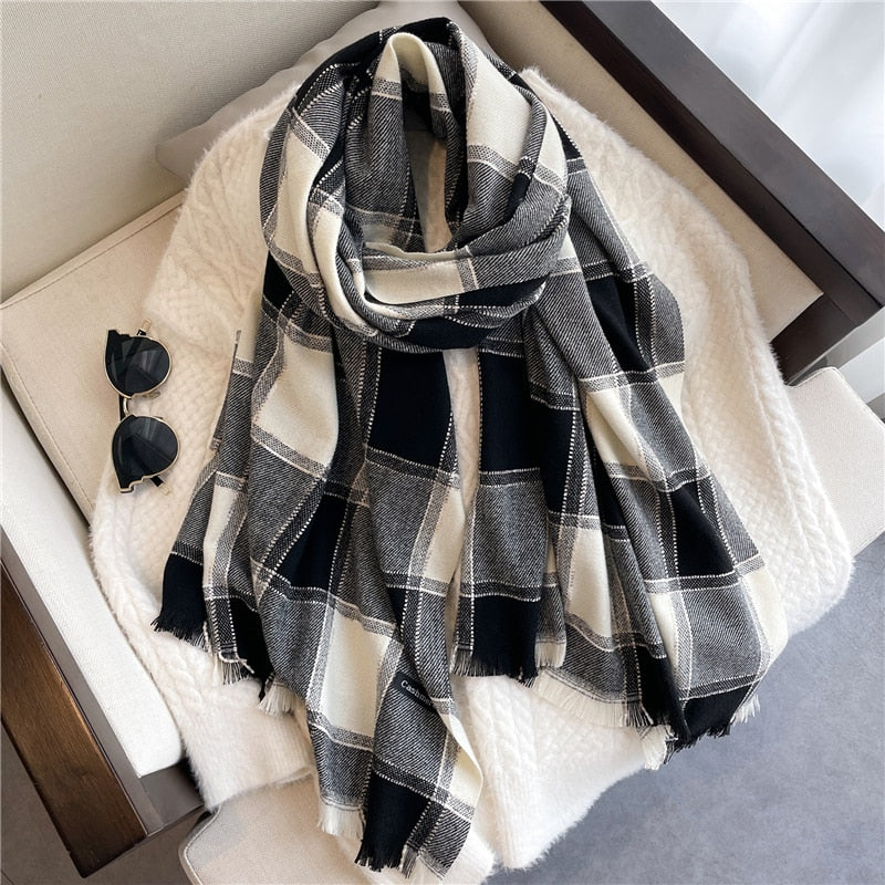 Casual Plaid Scarf