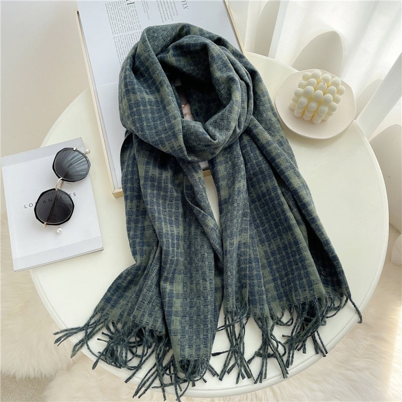 Casual Plaid Scarf