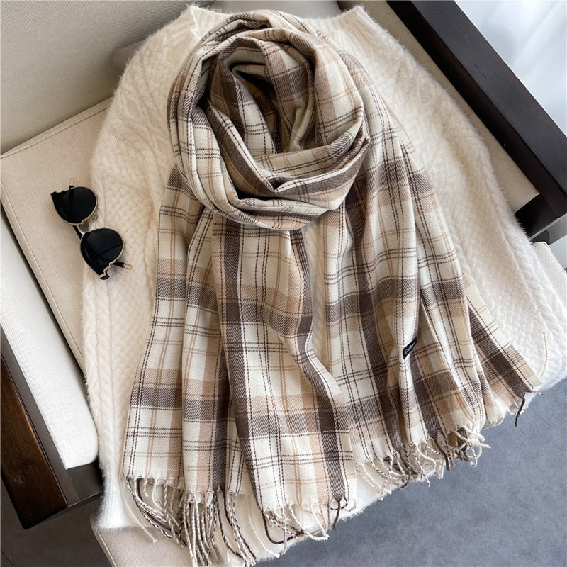 Casual Plaid Scarf