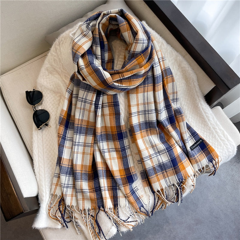 Casual Plaid Scarf