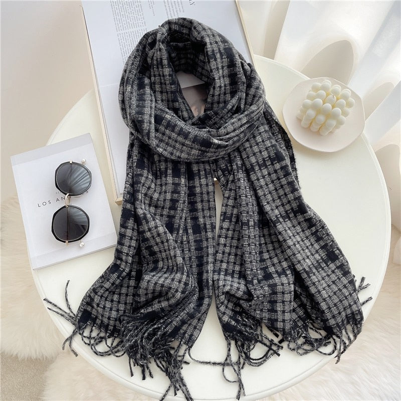 Casual Plaid Scarf