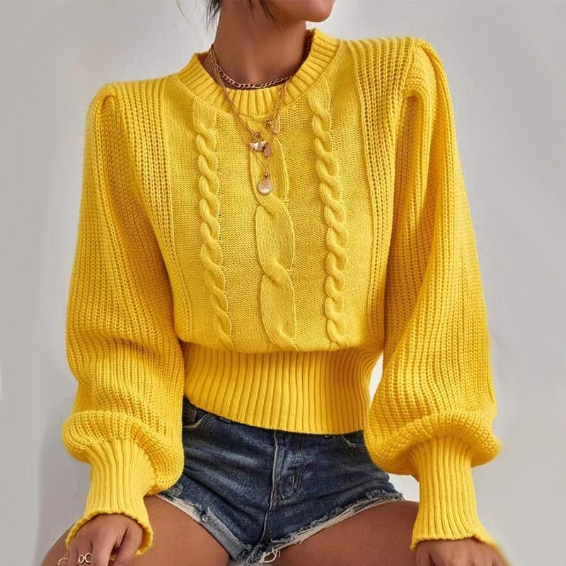 Casual Turtleneck Knitted Sweater